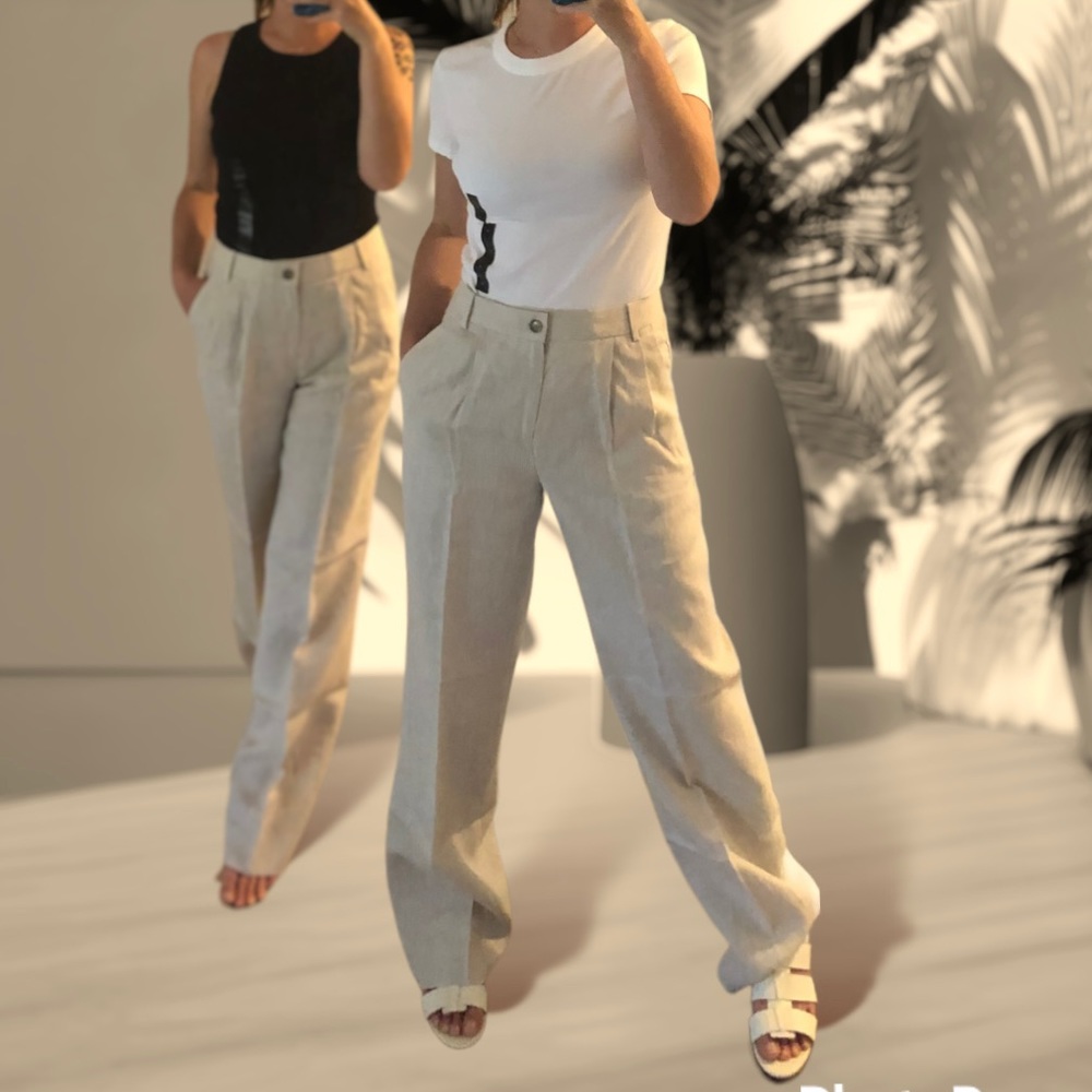 PALMA STRAIGHT-LEG LINEN PANT